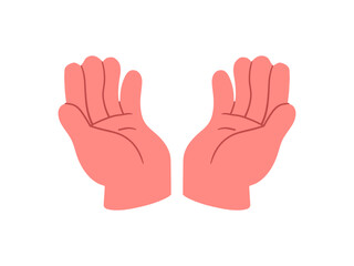Hand, pointing, leaning, grasping, clenching, holding, different arm action, gesture symbol, different hand gestures, signs shown with palm and fingers isolated on background flat vector illustration.