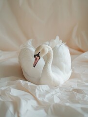 Obraz premium swan isolated on paper background