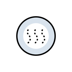 Spray cloud icon. Water, perfume or gas flat pictogram, humidifier vapor, hairspray or shower drops, nasal spray, aerosol fluid sprinkle symbol