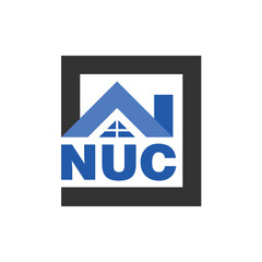 NUC letter logo design on white background. NUC logo. NUC creative initials letter Monogram logo icon concept. NUC letter design