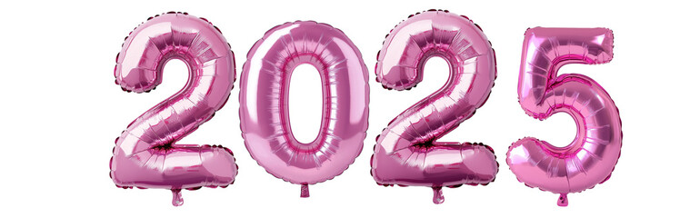 pink metallized balloons 2025 new year