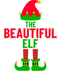 The Beautiful Elf Christmas T-Shirt Design Holiday Elf Christmas Illustration