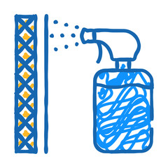 waterproof layer sprayer doodle icon sketch vector. waterproof layer sprayer sign. isolated symbol illustration