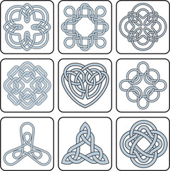 Set of 9 Celtic symbols 