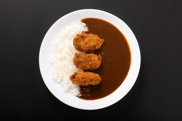 カキフライ　カレー