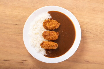 カキフライ　カレー