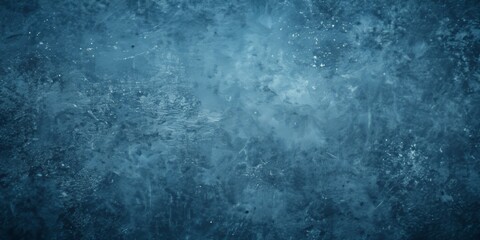 Fototapeta premium A blue-grey canvas is set with a fine-grained grunge texture, studded with subtle speckles that create a sense