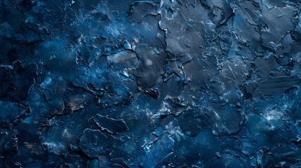 Obraz premium Abstract grunge dark navy blue stone wall texture, rough indigo blue marble background