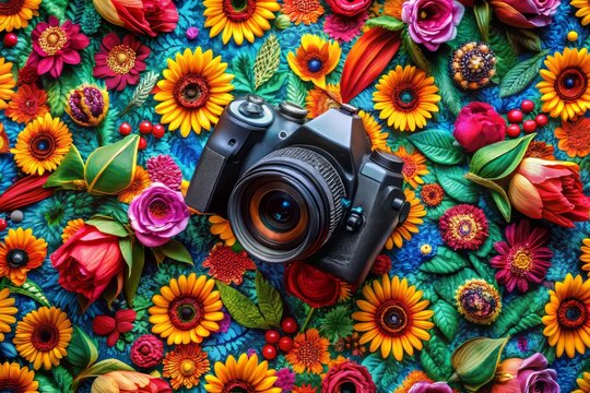 Vibrant Hyna Pattern on Textured Background for Unique Artistic and Cultural Design Elements