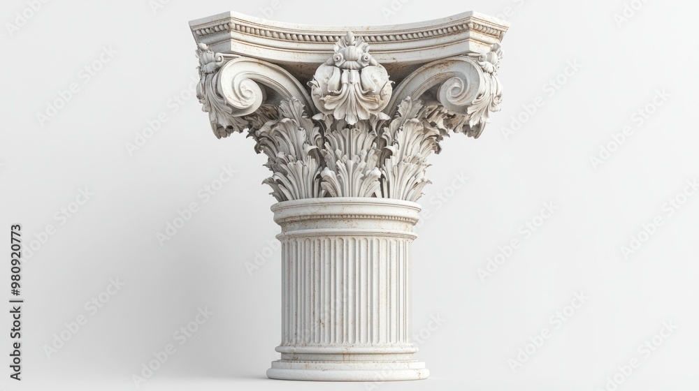 Wall mural Ornate architectural column with intricate detailing.