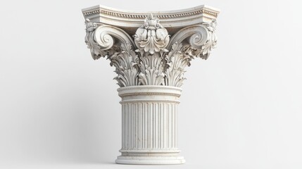 Obraz premium Ornate architectural column with intricate detailing.