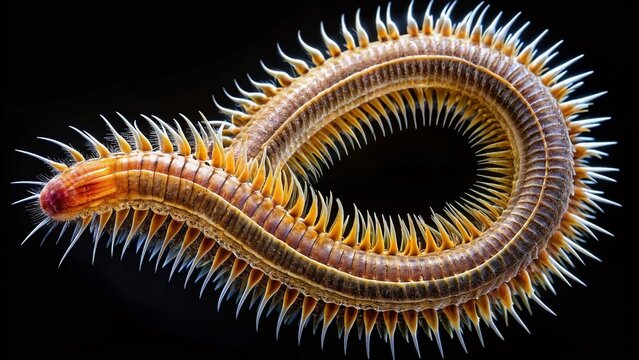 Microscopic view of Acanthocephala terminalis, a species of thorny-headed worm, displaying its distinctive terminal