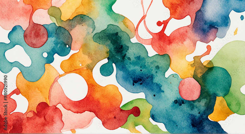 Sticker abstract watercolor background