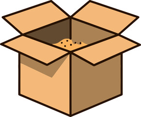 열린 박스 클립아트 일러스트레이션