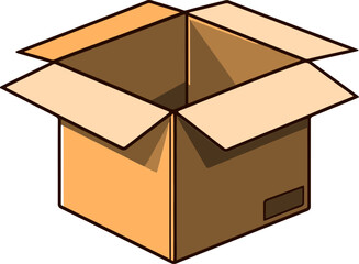 열린 박스 클립아트 일러스트레이션