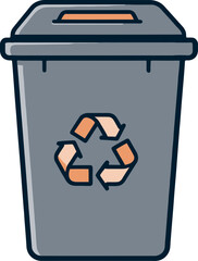 재활용 쓰레기통 클립아트 일러스트레이션