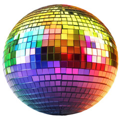 disco ball isolated on transparent background