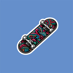 sticker of Skateboard