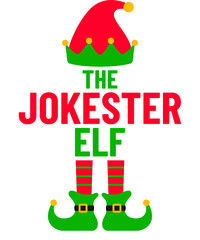 The Jokester Elf Christmas T-Shirt Design Holiday Elf Christmas Illustration