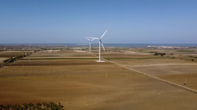 Pale eoliche con foto aerea