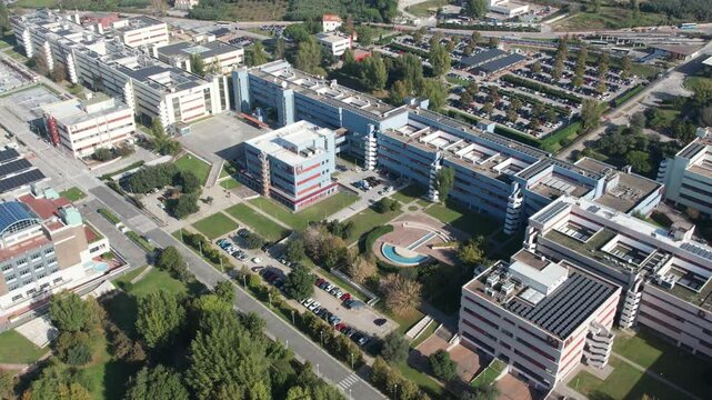 drone, vista su Universit&agrave; di Salerno
