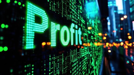 Profit Growth in Digital Financial Market Visualization