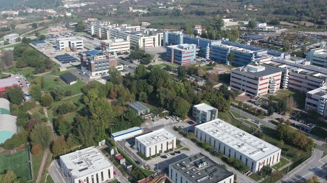 drone, vista su Universit&agrave; di Salerno