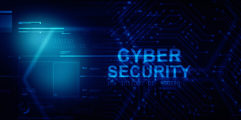 2d illustration abstract Cyber security
