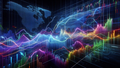 Rising Financial Graph with Global Metrics