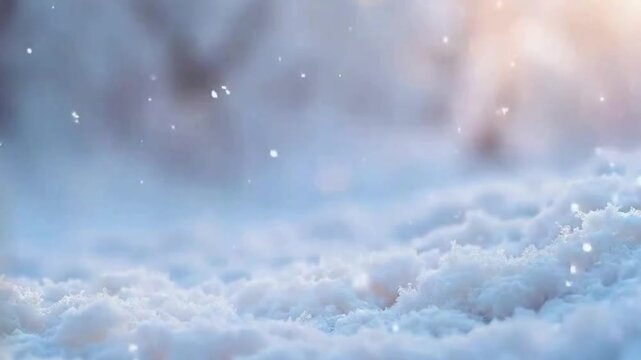 Alabaster White Particles Drifting Like Snowflakes | 4K background material for loop playback