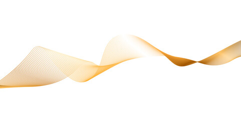 Abstract wavy lines flowing curve golden gradient color on transparent background. Abstract white background colorful lines. modern wavy stripes on white background isolated.