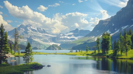 Fototapeta premium The role of national parks in preserving natural beauty and wildlife