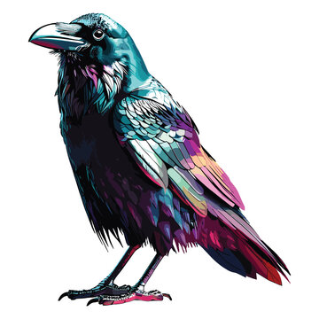 recommend clip art: Vector illustration of a crow