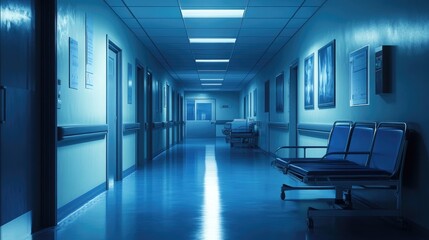 Obraz premium Background Berred, Inside the Hospital 
