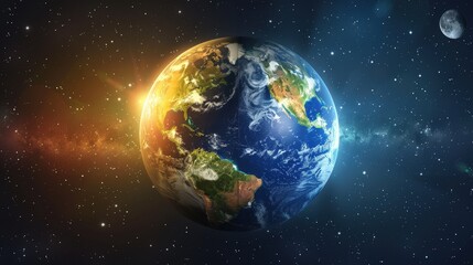 Fototapeta premium The significance of Earth's axial tilt in creating seasons