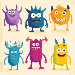 Fototapeta premium Fun Build Your Own Monster Activity Sheet for Kids to Spark Creativity and Imagination