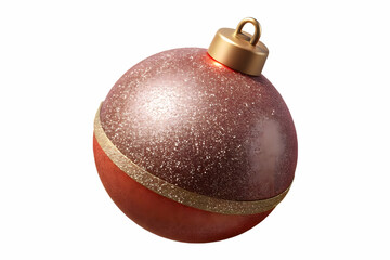 Shop Festive Flat Floating Christmas Ornament with Glitter - Sparkling Isolated Design for Holiday Promotions & Festive Decor