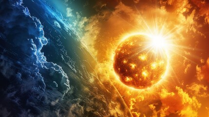 The sun's energy drives weather patterns and climate systems.