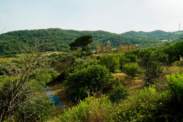 Obraz premium Campomaggiore vecchio, borgo fantasma,Potenza,Basilicata,Italy