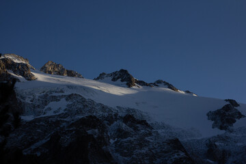 snow covered mountains