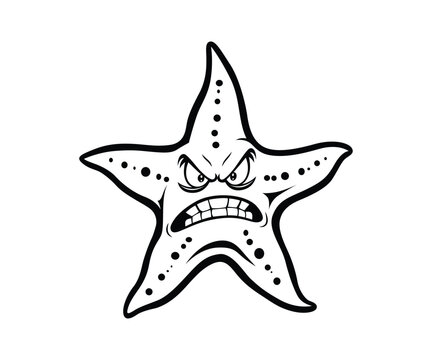 recommend clip art: Angry Starfish Cartoon Vector