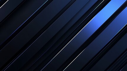 Obraz premium A sleek, abstract design featuring dark and blue diagonal stripes, creating a modern and dynamic visual effect.