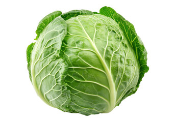 Raw cabbage. Transparent background, Isolated PNG.