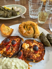 Particpating in a greek cooking class