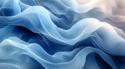 Ethereal Blue Wave Abstract Background Design