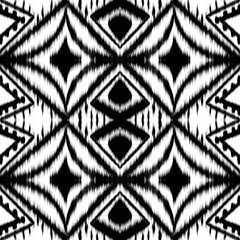 ethnic pattern, geometric, on background, black and white, design, tribal fabric, native american, for tiles and rugs, seamless, intricate ornamental pattern, textile, in cultural style, vintage