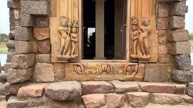 Brahma temple in khajuraho the group of monuments of hindu and jain temples in chhatarpur district, madhya pradesh, India.Unesco world heritage site.