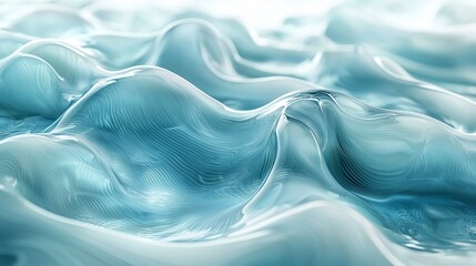 Obraz premium Abstract Waves in Soft Blue Tones
