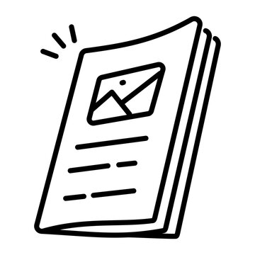 Magazine icon in linear style