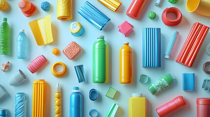 3D Glossy Eco-Friendly Packaging Concept: Seamless Background with Vibrant Colors & Textures for Zero Waste Commitment in New Year 2025